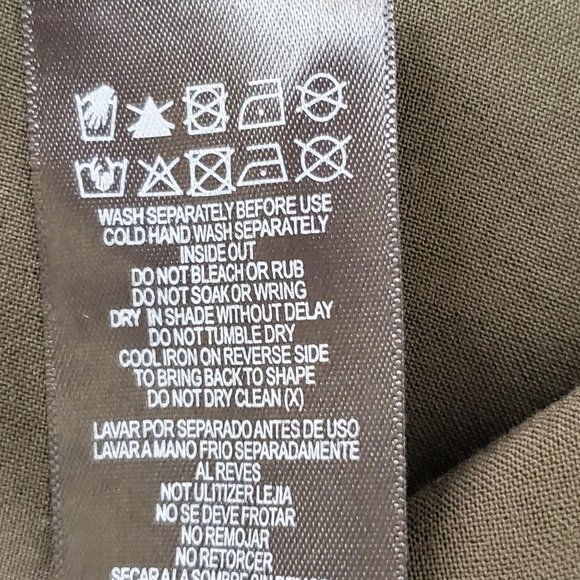 City Chic Tunic Top Military Green 16 High Low Button Front Collar 3/4 Sleeve NW - Picture 12 of 12